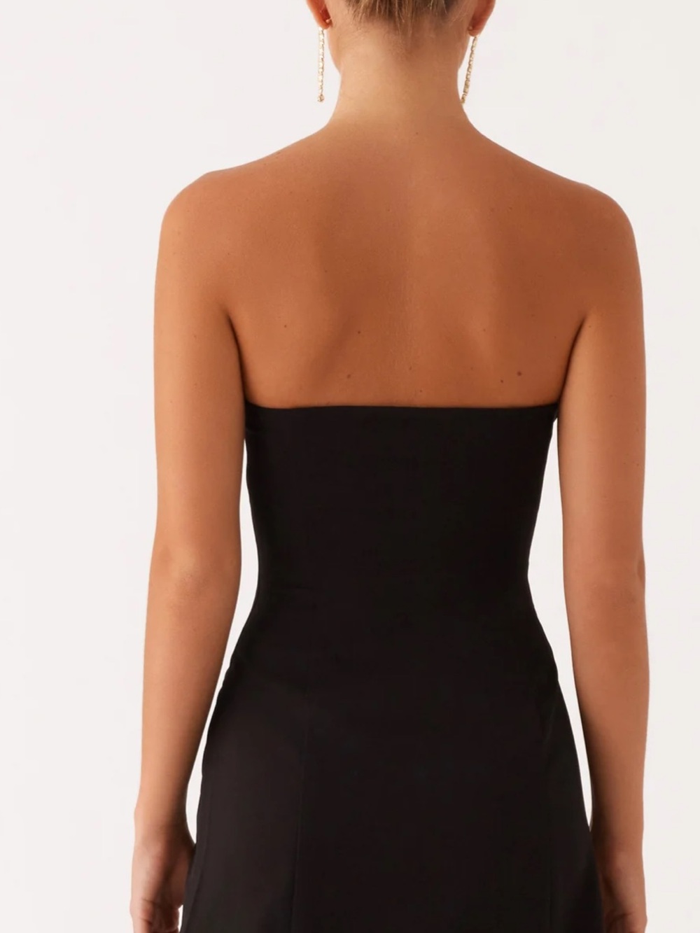 BRAND NEW Peppermayo Black Strapless Mini Dress with Rosette Trim - Patsie - Picture 3 of 7